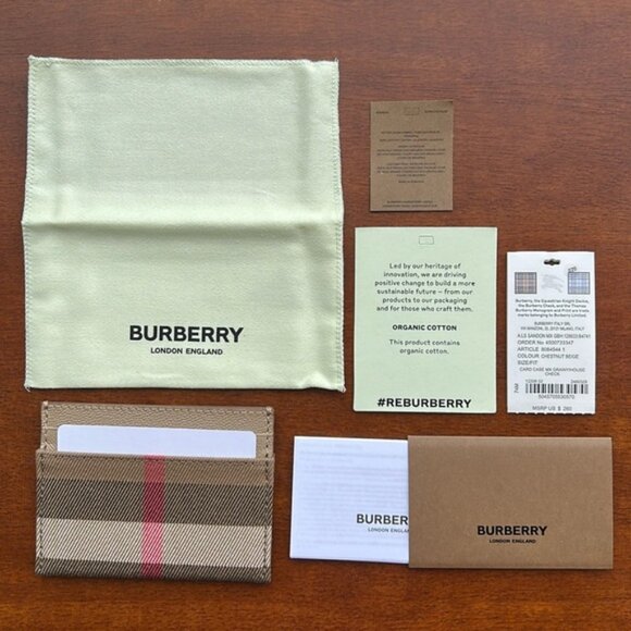 New Burberry card case wallet with dust bag - Chestnut beige - Picture 1 of 6